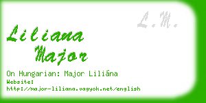 liliana major business card